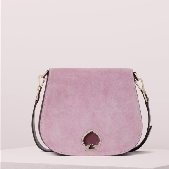 NWT. 3rd price drop! AUTH Kate ♠️ suede saddle bag - Picture 5 of 8